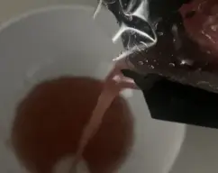 Step <p>?Reserva en un bol el líquido de la bolsa del pulpo. </p> illustration