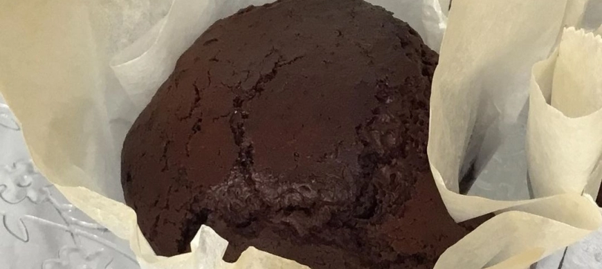 Muffins de cacao hechos en Thermomix sin huevo y sin lactosa
