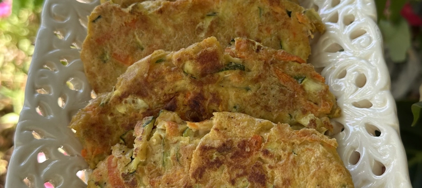 Tortitas de zanahoria y calabacín