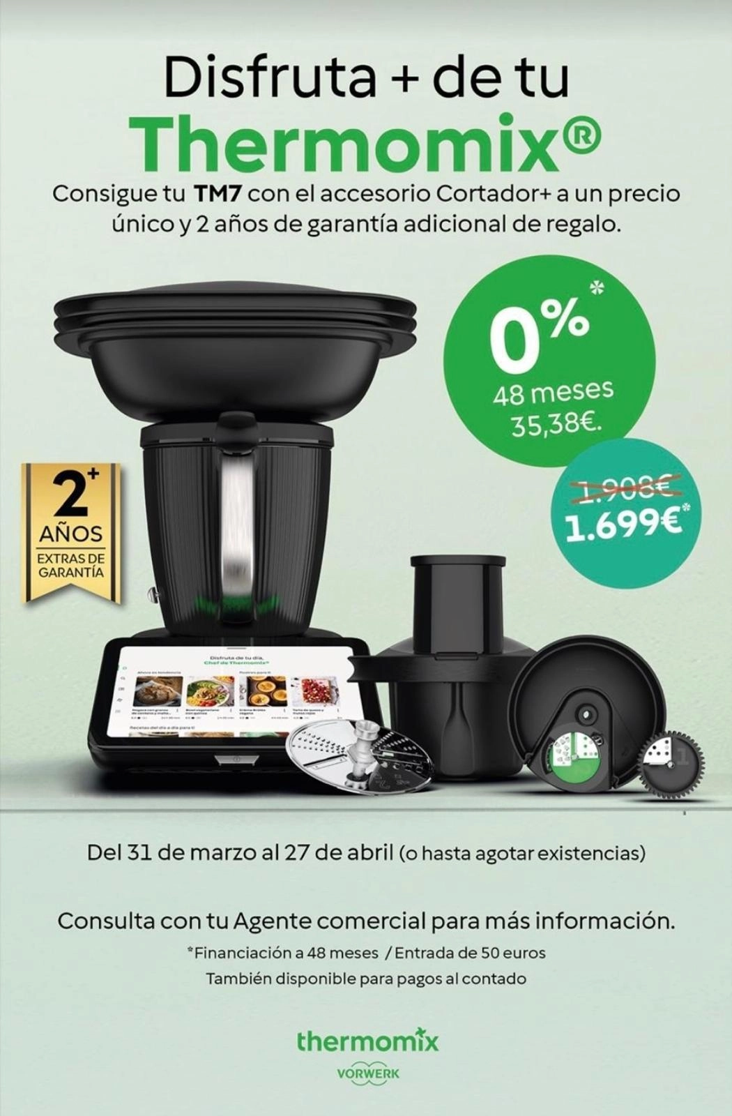 Thermomix TM7 y accesorio cortador para mamá