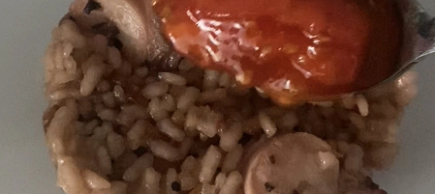 ARROZ CON PULPO Y SEMILLAS DE TOMATE