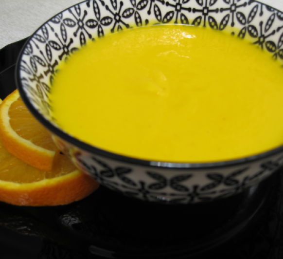 Crema de zanahoria y naranja para el verano