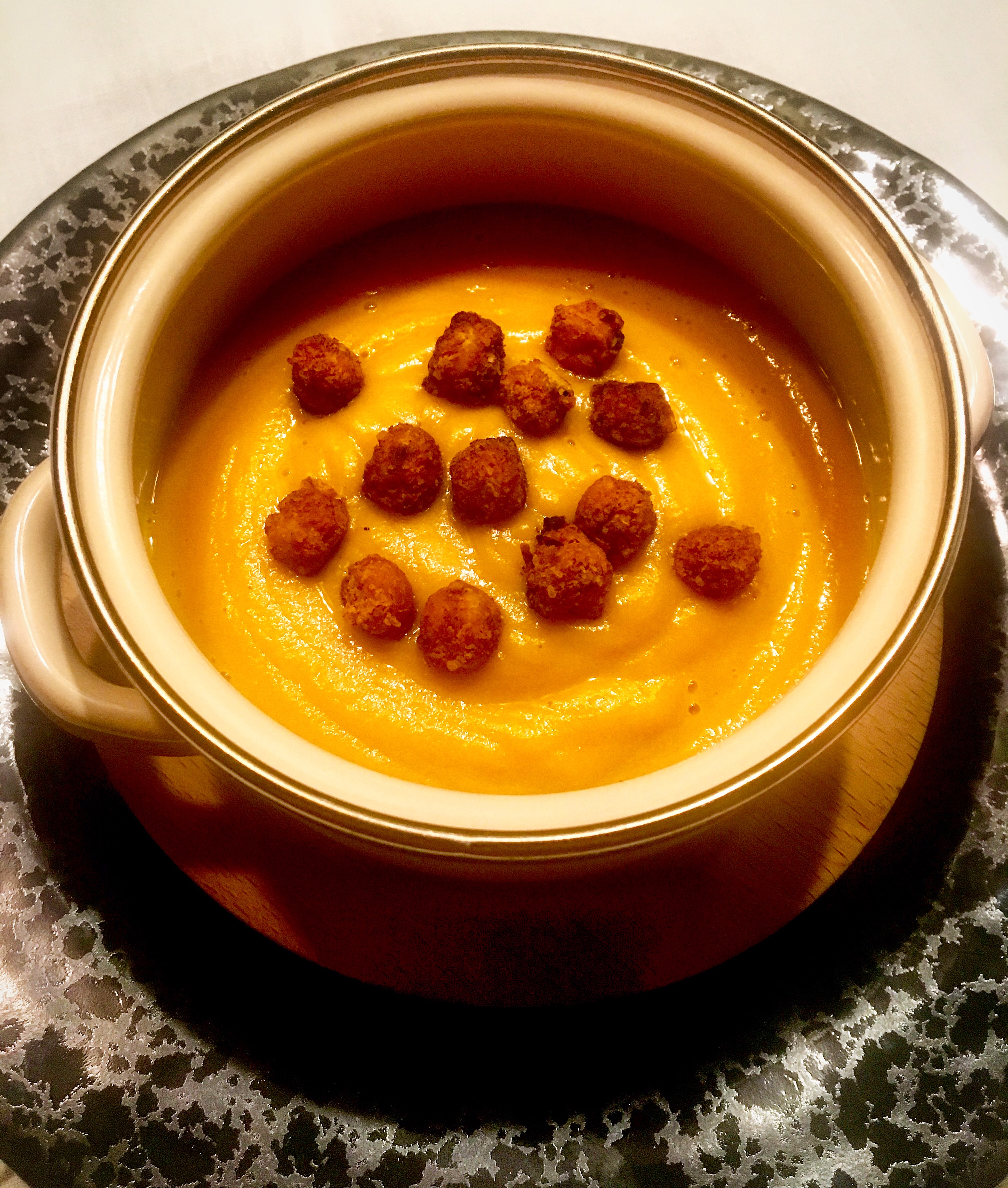 CREMA DE CALABAZA CON GARBANZOS CRUJIENTES - Legumbres y ...