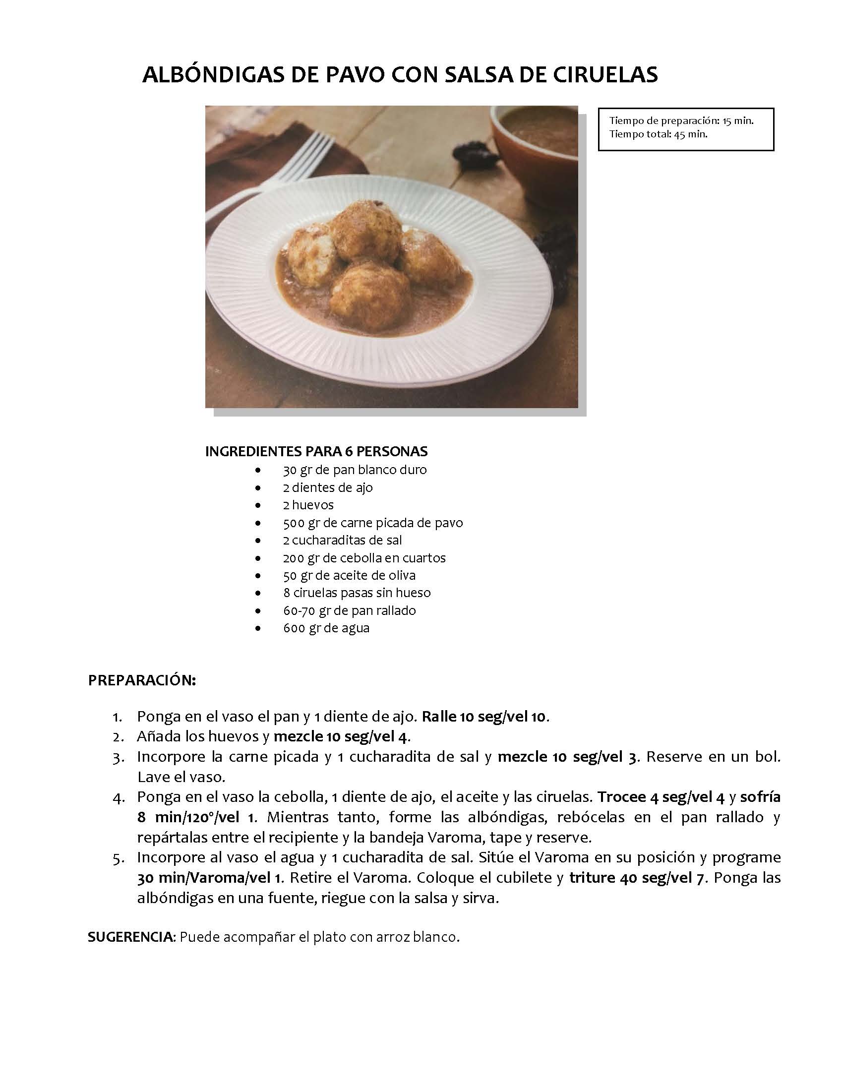 Pavo con ciruelas pasas
