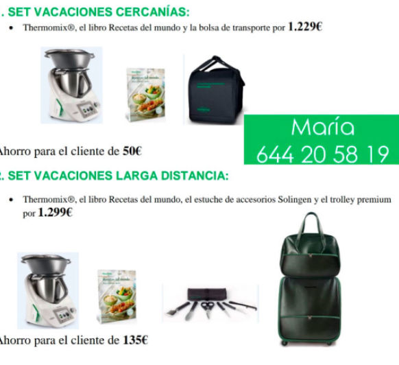 Nueva promoción Set Vacaciones Larga Distancia Thermomix®