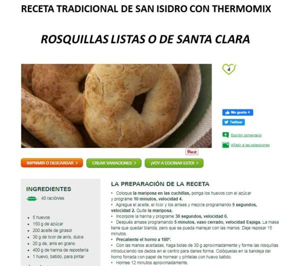 RECETA DE ROSQUILLAS DE SAN ISIDRO CON Thermomix®