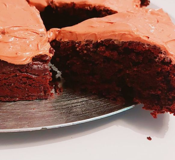 Tarta vegana de chocolate y café